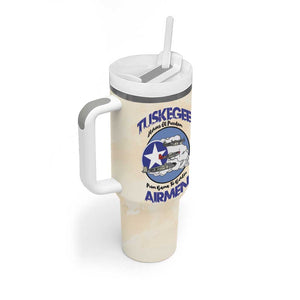 Tuskegee Airmen Red Tails Tumbler With Handle Heroes Of Freedom Retro Style - African Pride