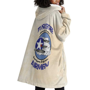 Tuskegee Airmen Red Tails Wearable Blanket Hoodie Heroes Of Freedom Retro Style - African Pride
