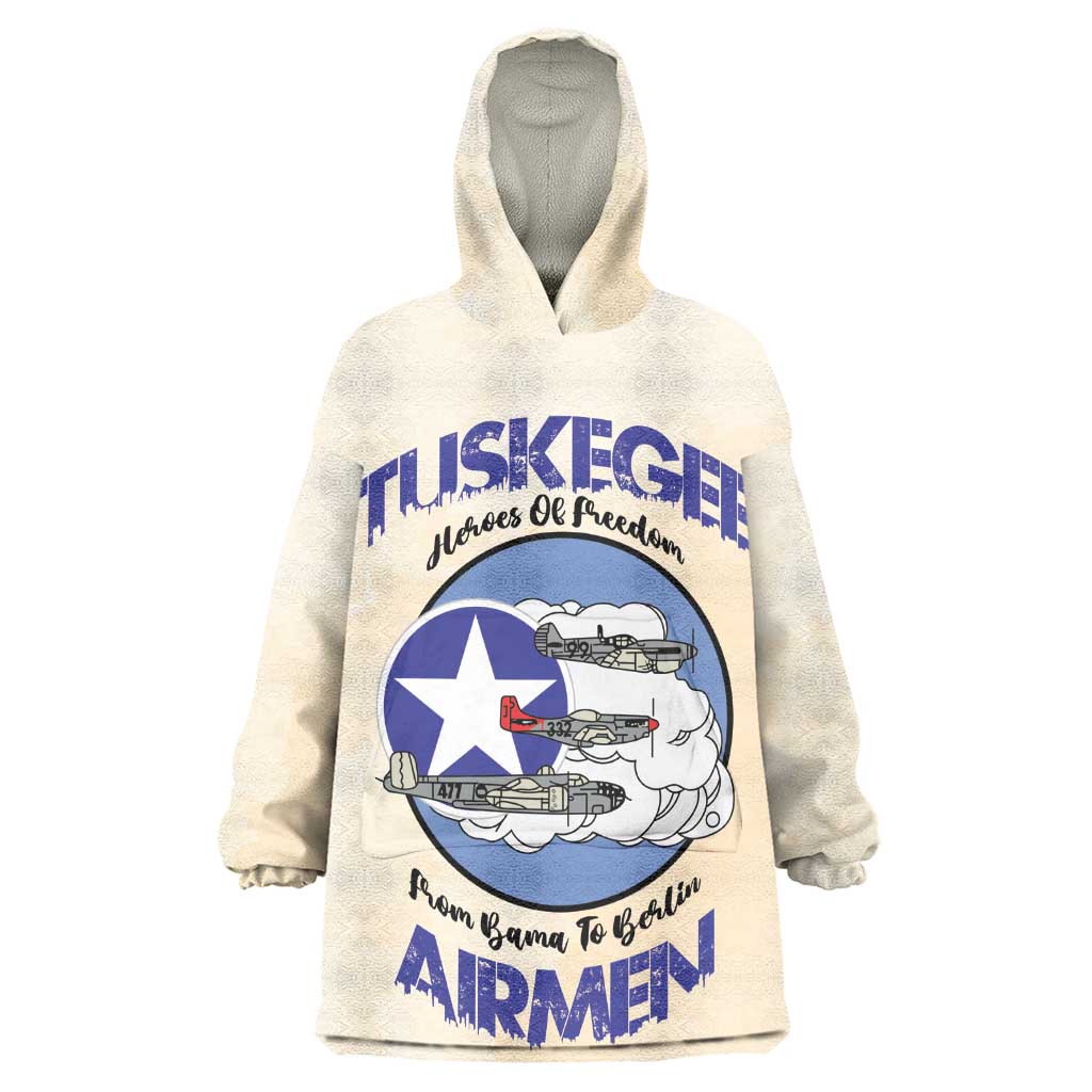 Tuskegee Airmen Red Tails Wearable Blanket Hoodie Heroes Of Freedom Retro Style - African Pride