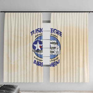 Tuskegee Airmen Red Tails Window Curtain Heroes Of Freedom Retro Style - African Pride