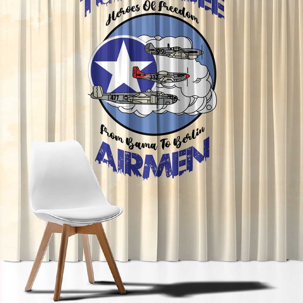 Tuskegee Airmen Red Tails Window Curtain Heroes Of Freedom Retro Style - African Pride
