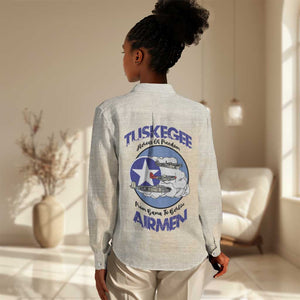 Tuskegee Airmen Red Tails Women Casual Shirt Heroes Of Freedom Retro Style - African Pride