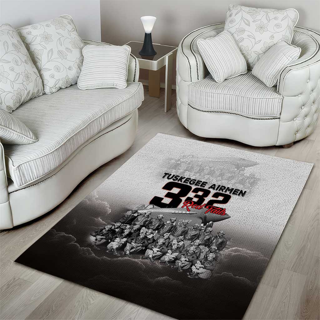 Tuskegee Airmen  Red Tails Pride Area Rug 332nd Fighter Group - African Pride