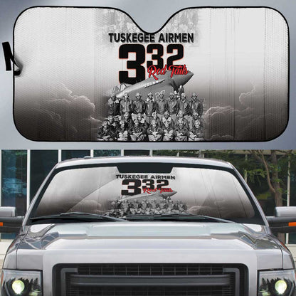 Tuskegee Airmen  Red Tails Pride Auto Sun Shade 332nd Fighter Group