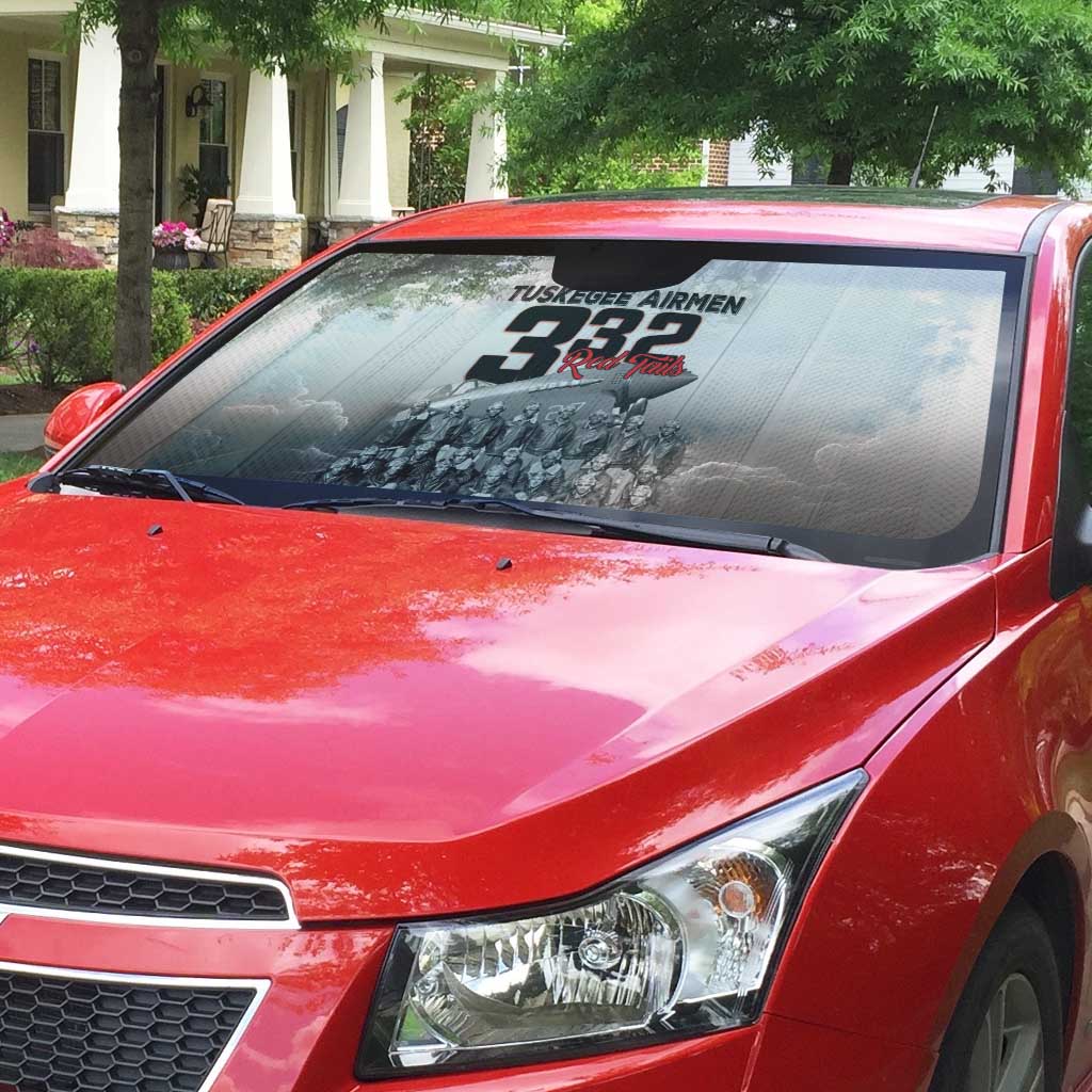 Tuskegee Airmen  Red Tails Pride Auto Sun Shade 332nd Fighter Group