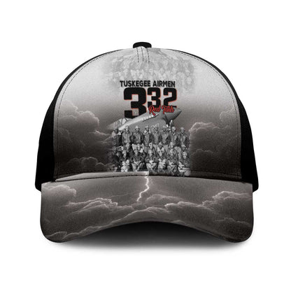 Tuskegee Airmen  Red Tails Pride Baseball Net Cap 332nd Fighter Group - African Pride