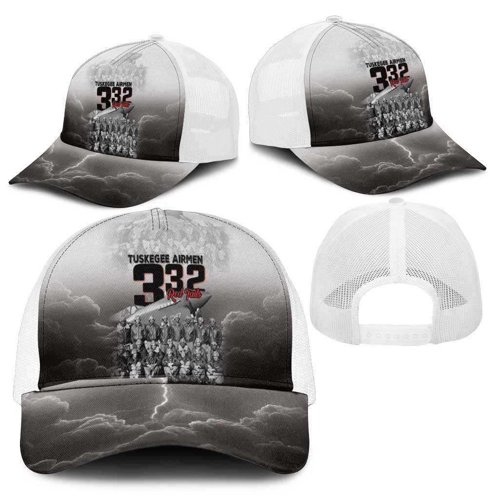Tuskegee Airmen  Red Tails Pride Baseball Net Cap 332nd Fighter Group - African Pride