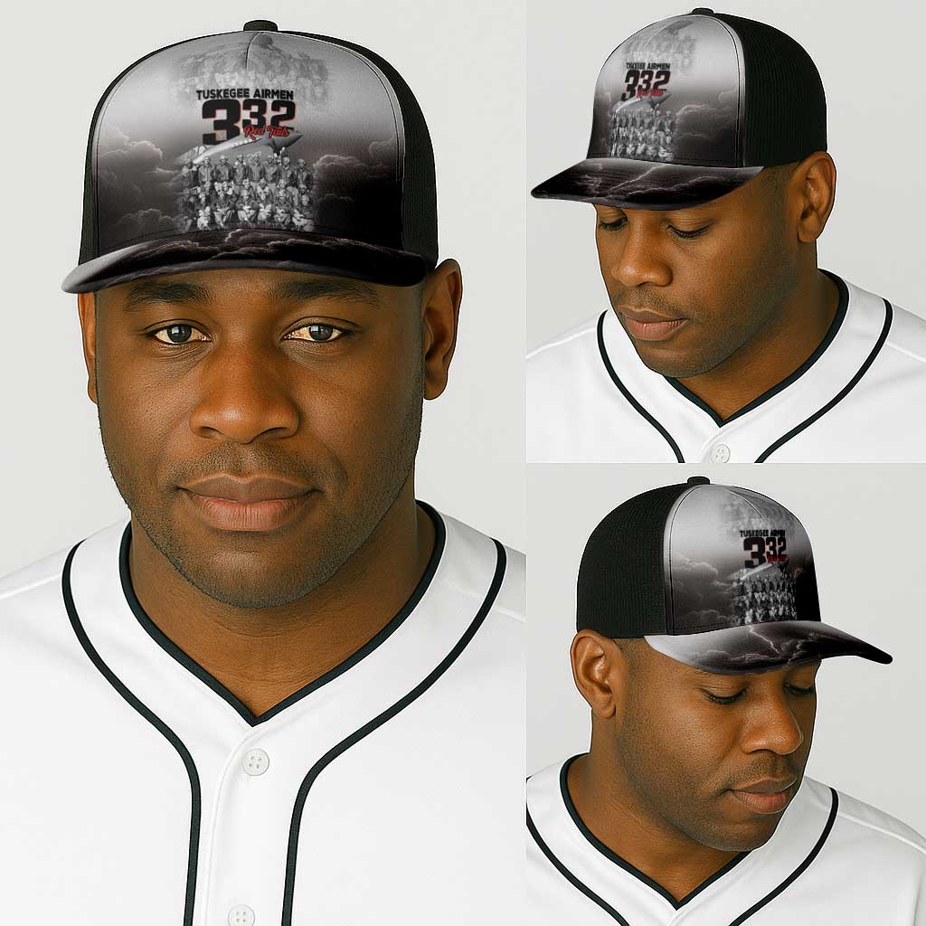 Tuskegee Airmen  Red Tails Pride Baseball Net Cap 332nd Fighter Group - African Pride
