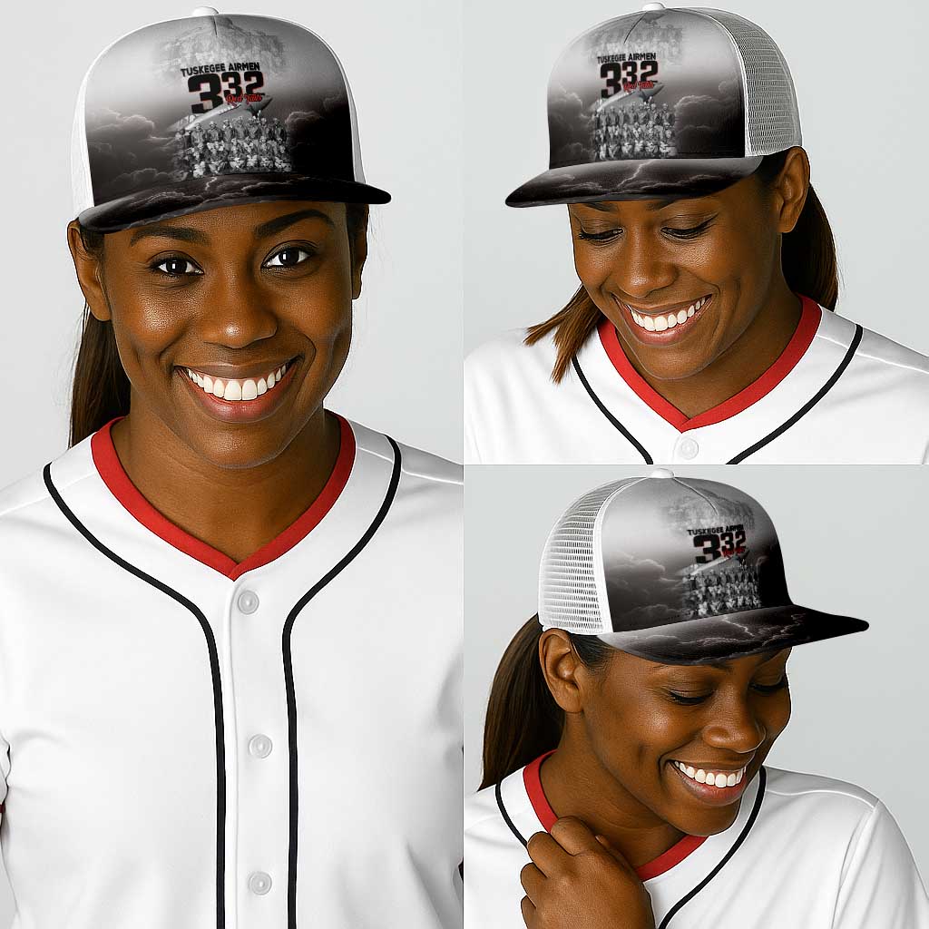 Tuskegee Airmen  Red Tails Pride Baseball Net Cap 332nd Fighter Group - African Pride