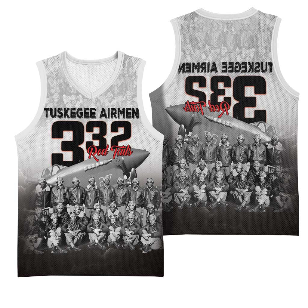 Tuskegee Airmen  Red Tails Pride Basketball Jersey 332nd Fighter Group - African Pride