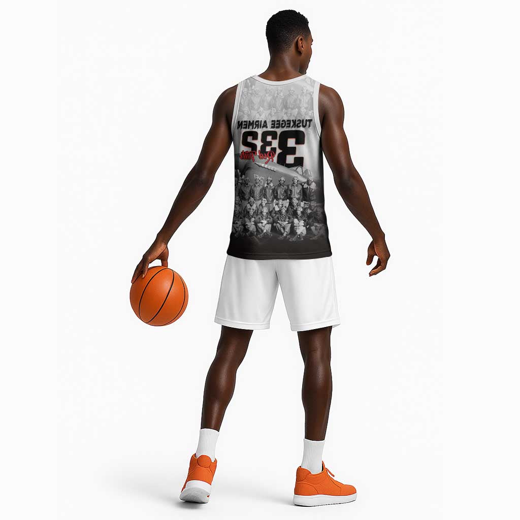 Tuskegee Airmen  Red Tails Pride Basketball Jersey 332nd Fighter Group - African Pride