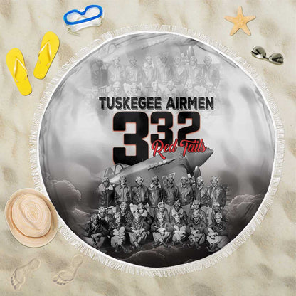 Tuskegee Airmen  Red Tails Pride Beach Blanket 332nd Fighter Group - African Pride