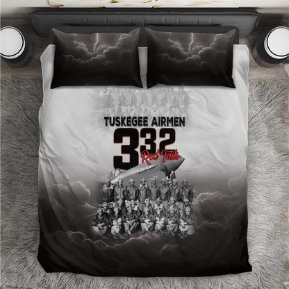 Tuskegee Airmen  Red Tails Pride Bedding Set 332nd Fighter Group - African Pride