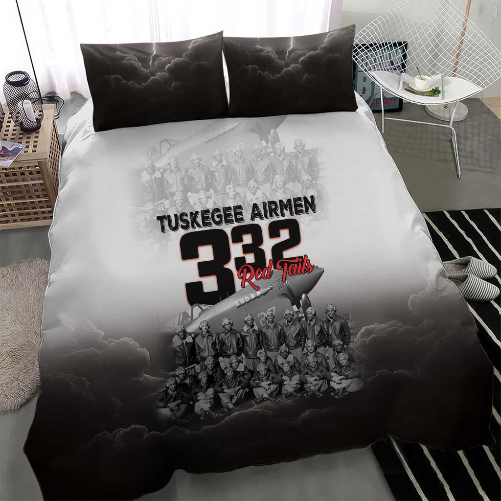 Tuskegee Airmen  Red Tails Pride Bedding Set 332nd Fighter Group - African Pride