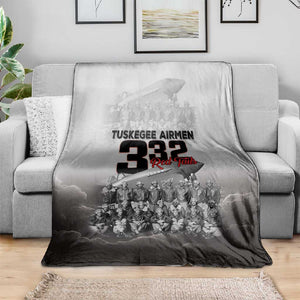Tuskegee Airmen  Red Tails Pride Blanket 332nd Fighter Group - African Pride