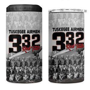 Tuskegee Airmen  Red Tails Pride 4 in 1 Can Cooler Tumbler 332nd Fighter Group - African Pride
