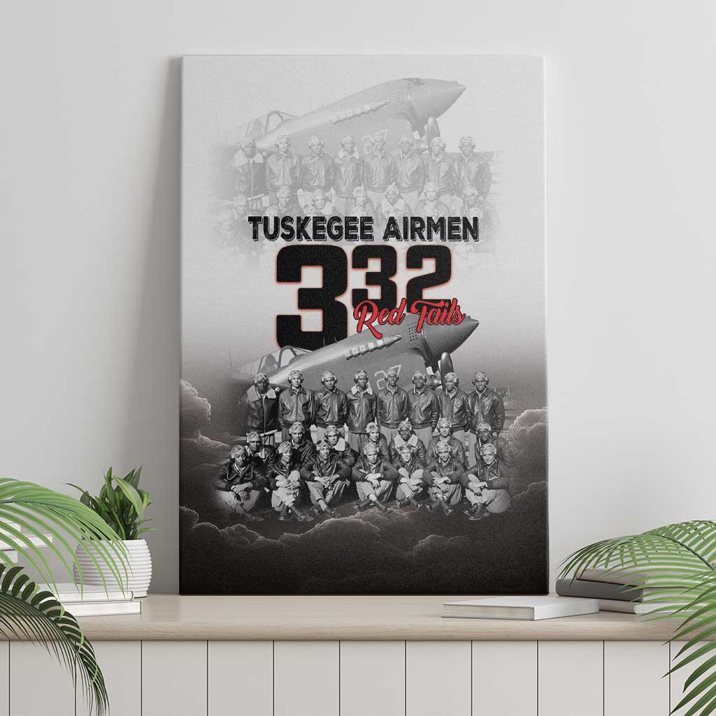 Tuskegee Airmen  Red Tails Pride Canvas Wall Art 332nd Fighter Group - African Pride