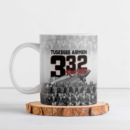 Tuskegee Airmen  Red Tails Pride Ceramic Mug 332nd Fighter Group