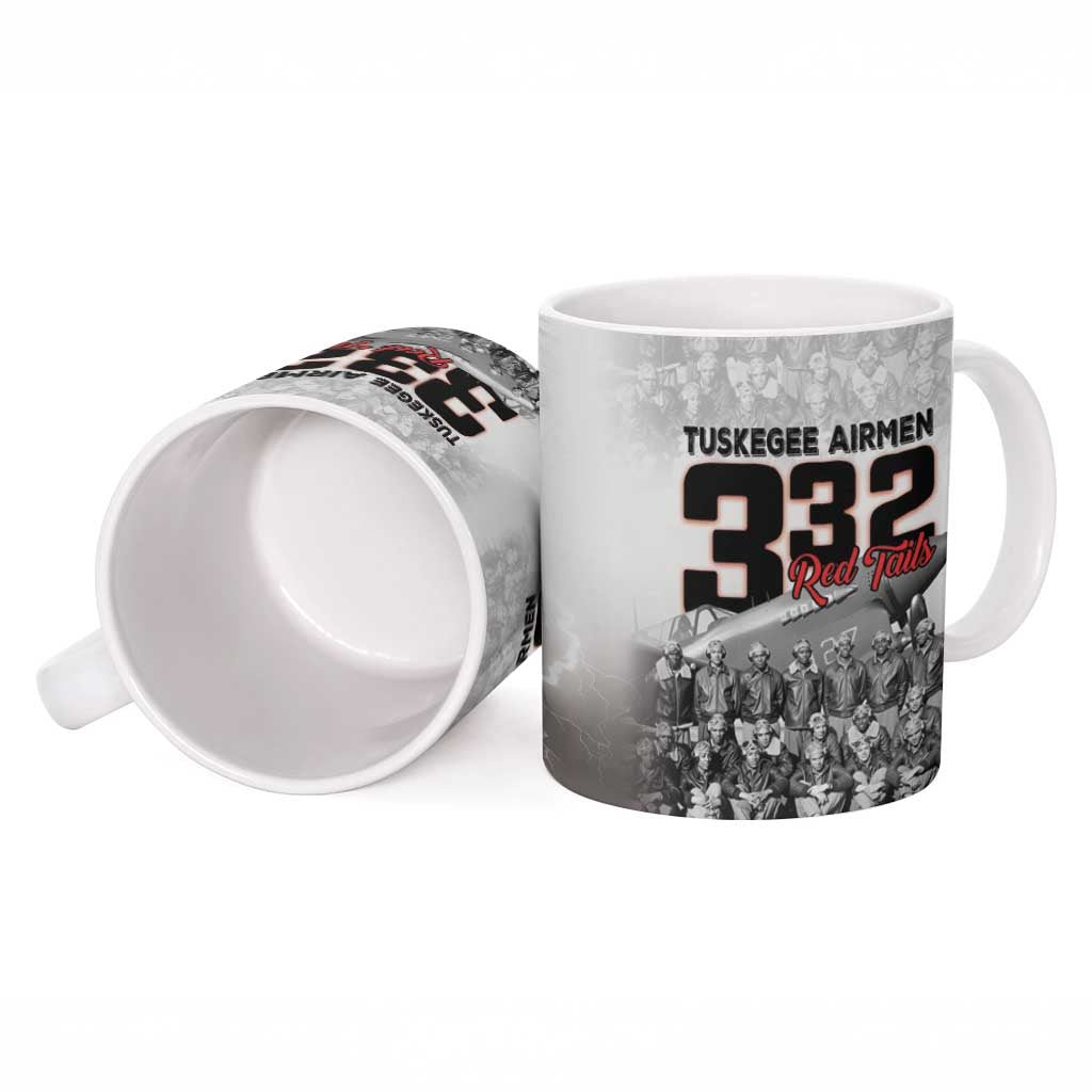 Tuskegee Airmen  Red Tails Pride Ceramic Mug 332nd Fighter Group