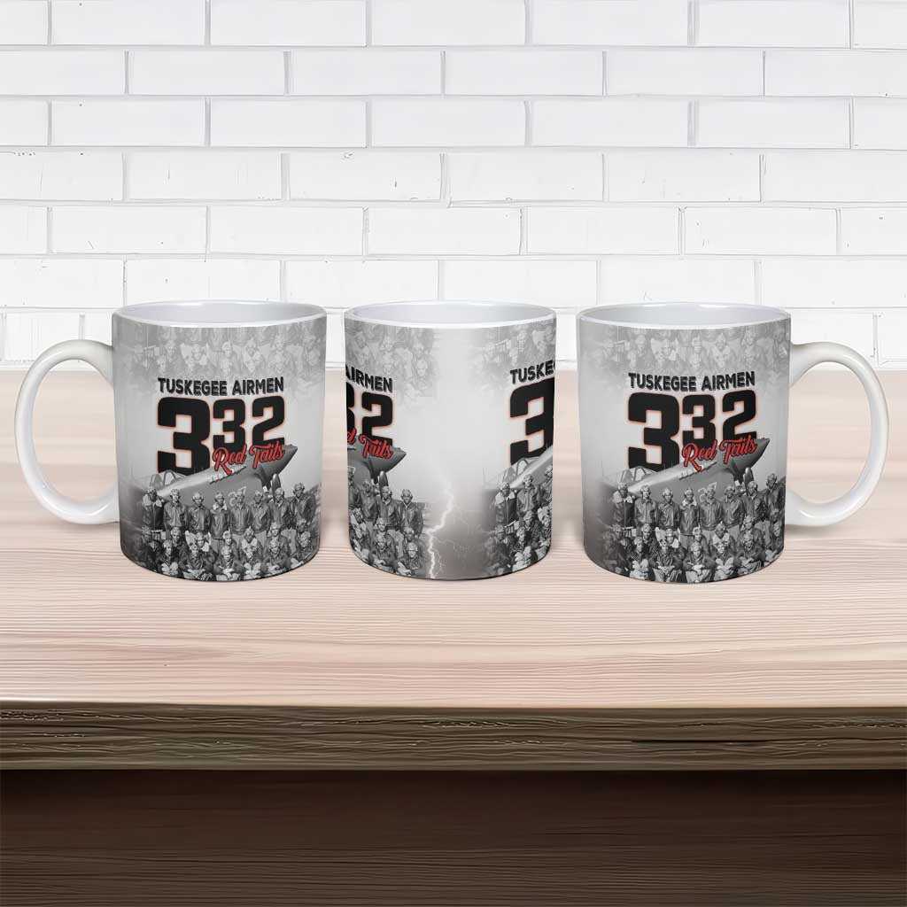 Tuskegee Airmen  Red Tails Pride Ceramic Mug 332nd Fighter Group