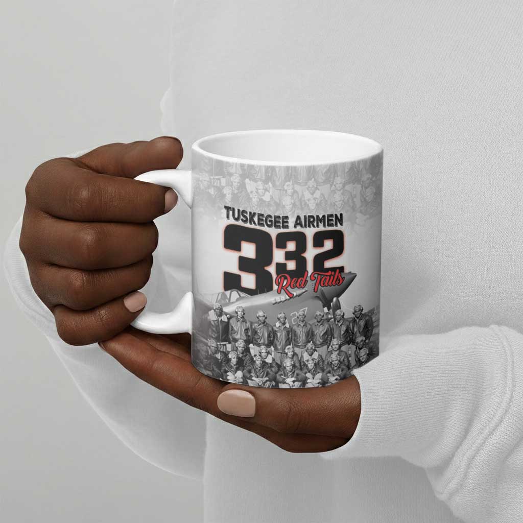 Tuskegee Airmen  Red Tails Pride Ceramic Mug 332nd Fighter Group