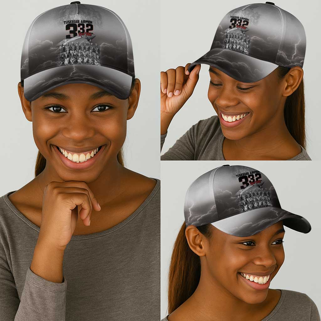 Tuskegee Airmen  Red Tails Pride Classic Cap 332nd Fighter Group - African Pride