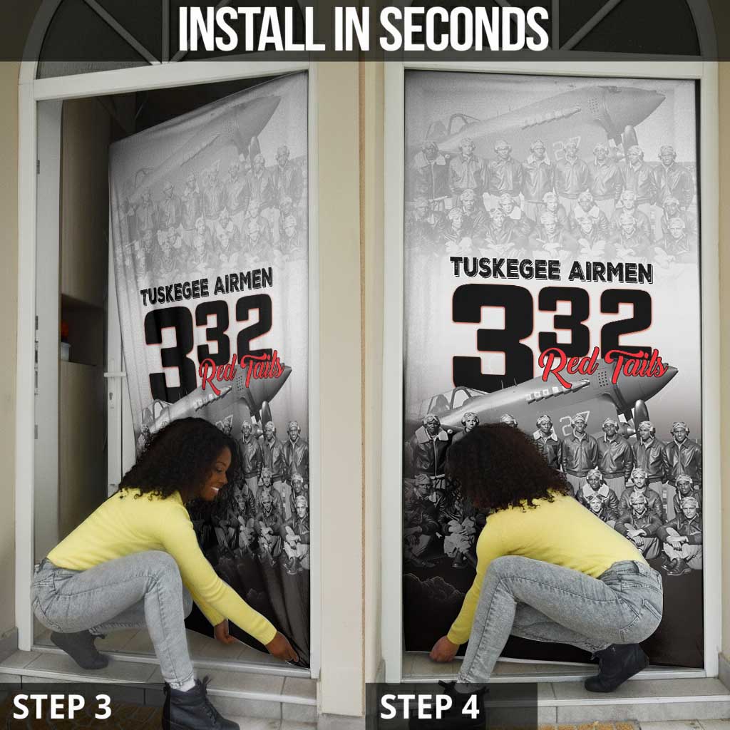 Tuskegee Airmen  Red Tails Pride Door Cover 332nd Fighter Group