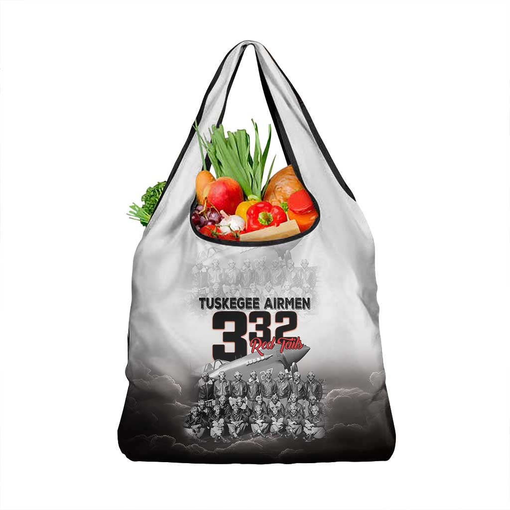 Tuskegee Airmen  Red Tails Pride Grocery Bag 332nd Fighter Group - African Pride