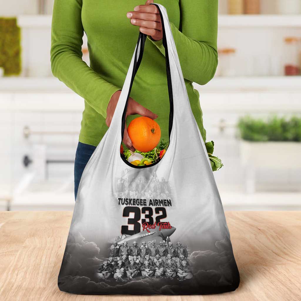 Tuskegee Airmen  Red Tails Pride Grocery Bag 332nd Fighter Group - African Pride