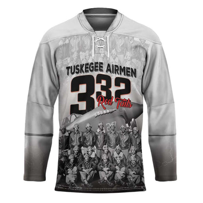 Tuskegee Airmen  Red Tails Pride Hockey Jersey 332nd Fighter Group