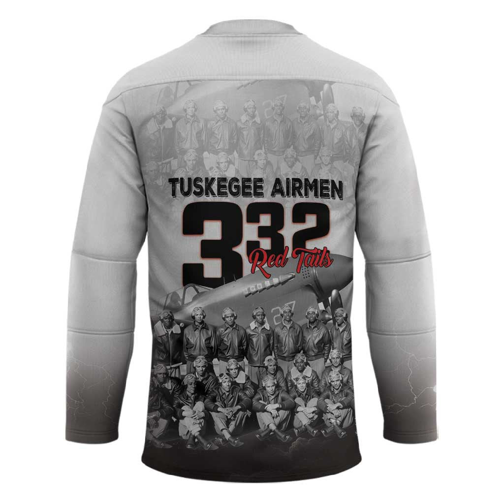 Tuskegee Airmen  Red Tails Pride Hockey Jersey 332nd Fighter Group