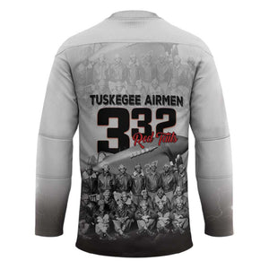 Tuskegee Airmen  Red Tails Pride Hockey Jersey 332nd Fighter Group