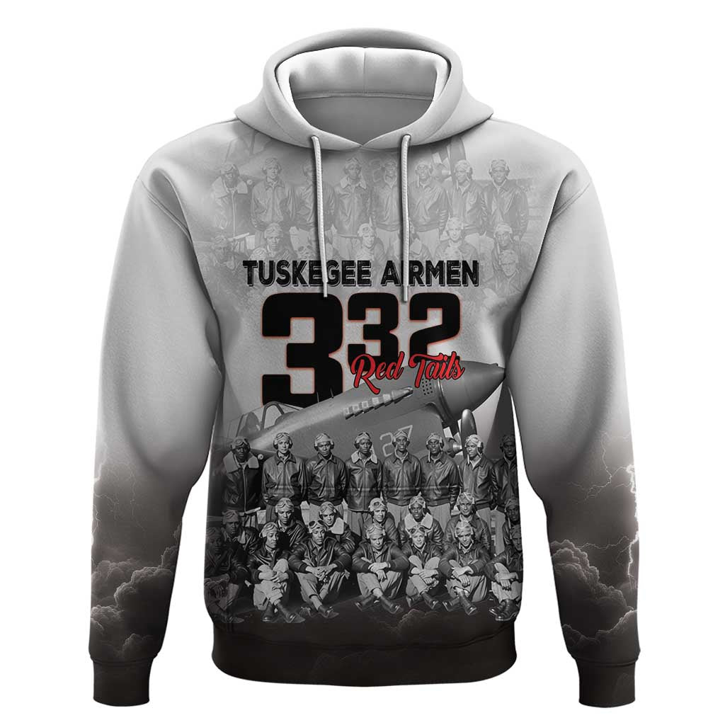 Tuskegee Airmen  Red Tails Pride Hoodie 332nd Fighter Group - African Pride