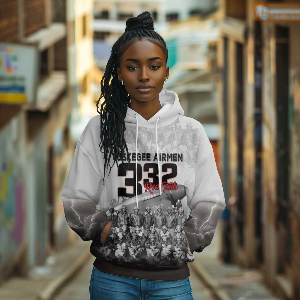 Tuskegee Airmen  Red Tails Pride Hoodie 332nd Fighter Group - African Pride