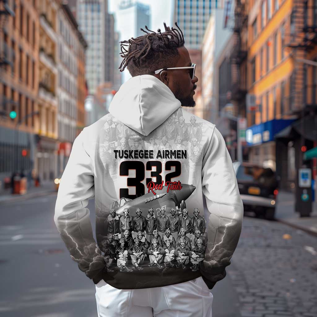Tuskegee Airmen  Red Tails Pride Hoodie 332nd Fighter Group - African Pride