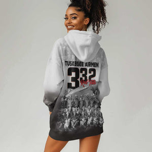 Tuskegee Airmen  Red Tails Pride Hoodie Dress 332nd Fighter Group - African Pride