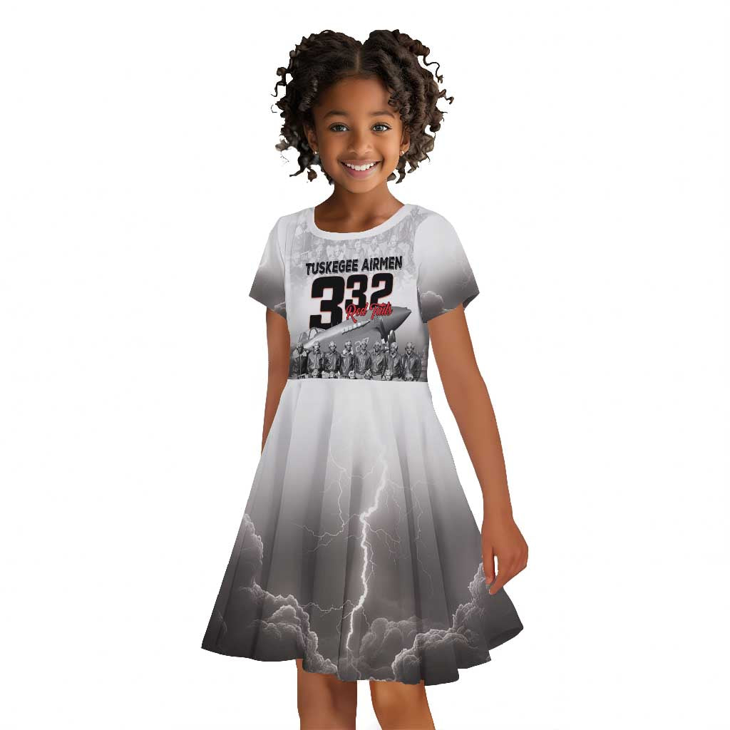 Tuskegee Airmen  Red Tails Pride Kid Short Sleeve Dress 332nd Fighter Group - African Pride