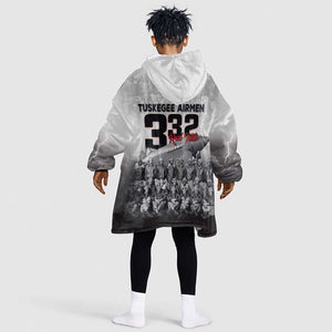 Tuskegee Airmen  Red Tails Pride Kid Wearable Blanket Hoodie 332nd Fighter Group - African Pride