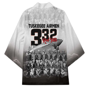 Tuskegee Airmen  Red Tails Pride Kimono 332nd Fighter Group