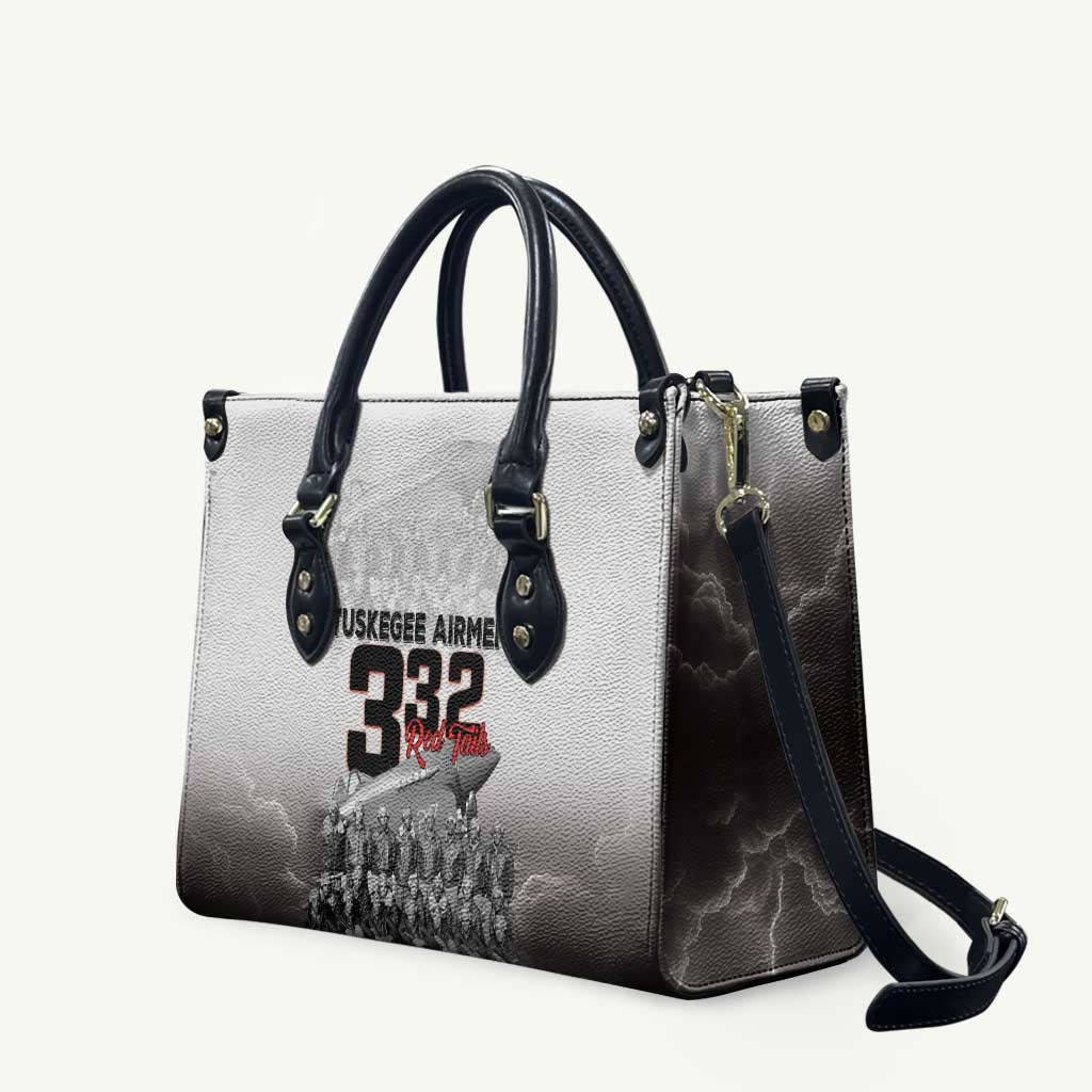 Tuskegee Airmen  Red Tails Pride Leather Bag 332nd Fighter Group