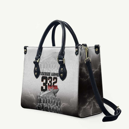 Tuskegee Airmen  Red Tails Pride Leather Bag 332nd Fighter Group
