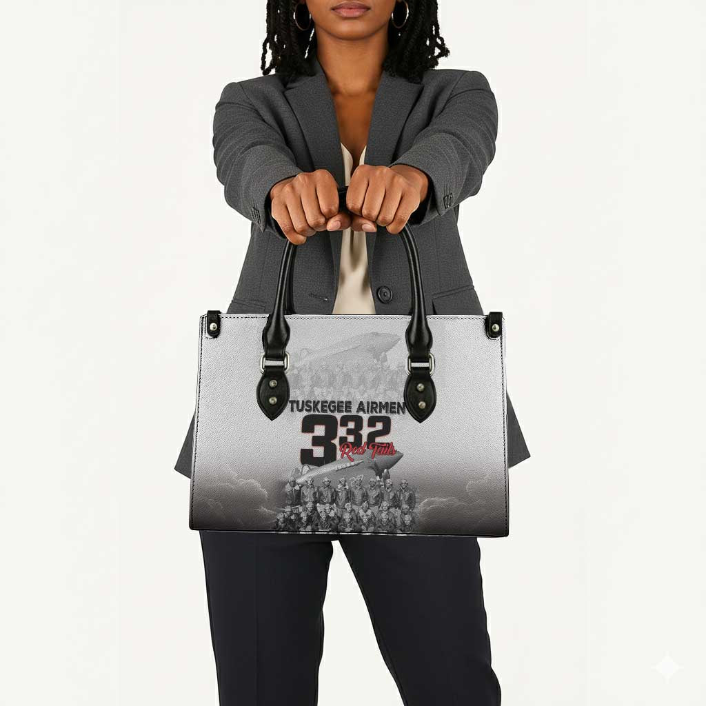 Tuskegee Airmen  Red Tails Pride Leather Bag 332nd Fighter Group