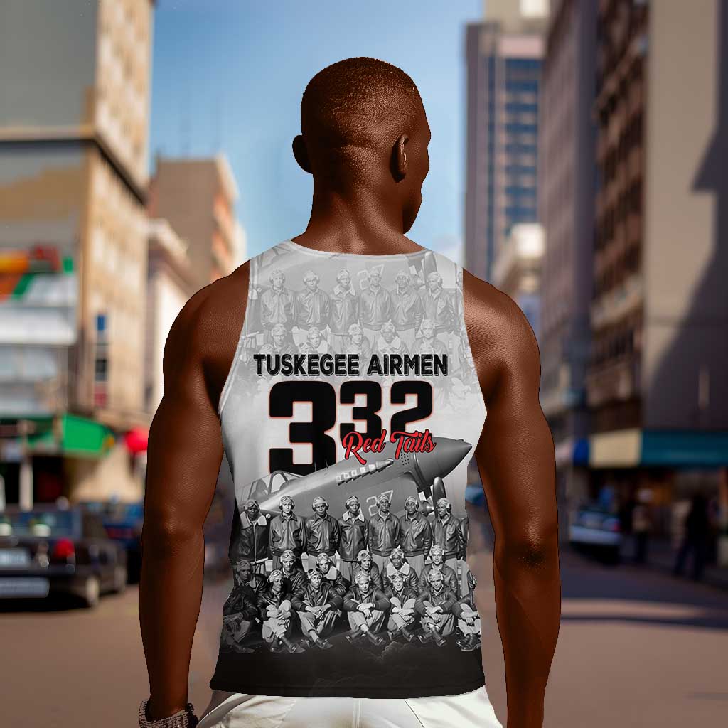Tuskegee Airmen  Red Tails Pride Men Tank Top 332nd Fighter Group - African Pride