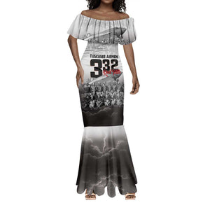 Tuskegee Airmen  Red Tails Pride Mermaid Dress 332nd Fighter Group - African Pride