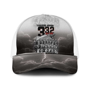 Tuskegee Airmen  Red Tails Pride Mesh Trucker Cap 332nd Fighter Group - African Pride