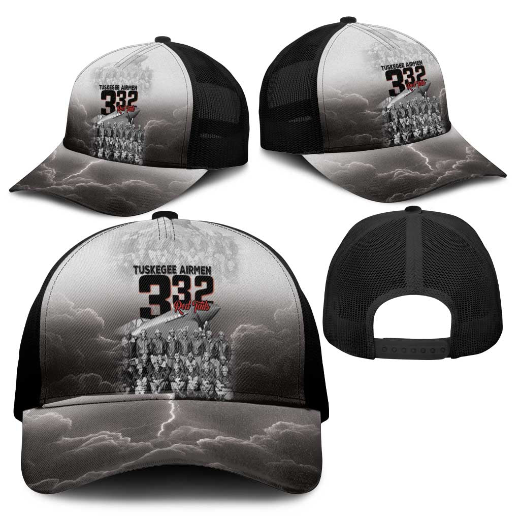 Tuskegee Airmen  Red Tails Pride Mesh Trucker Cap 332nd Fighter Group - African Pride