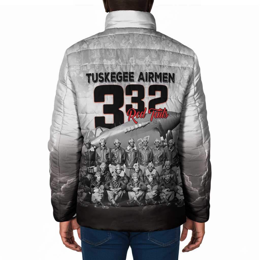 Tuskegee Airmen  Red Tails Pride Padded Jacket 332nd Fighter Group
