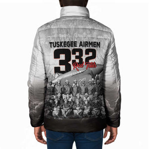 Tuskegee Airmen  Red Tails Pride Padded Jacket 332nd Fighter Group