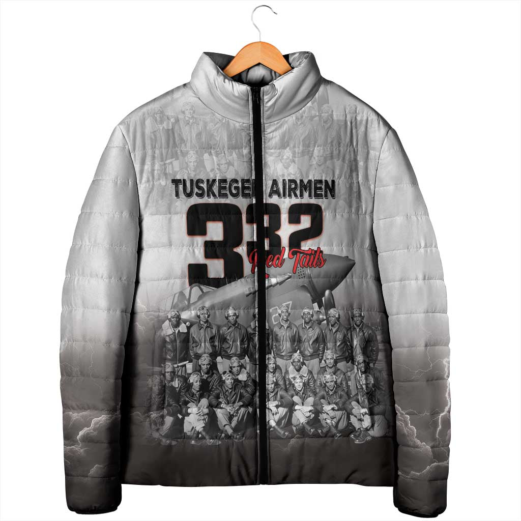 Tuskegee Airmen  Red Tails Pride Padded Jacket 332nd Fighter Group