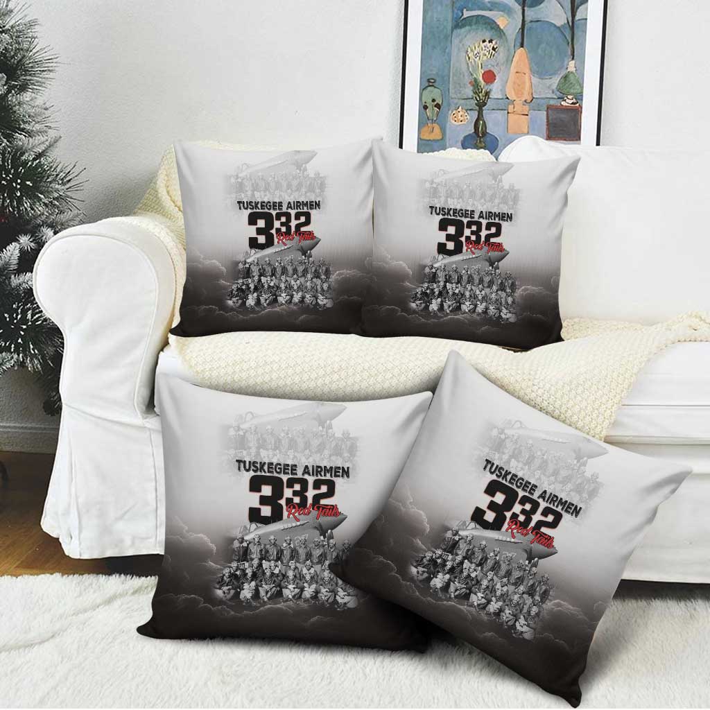 Tuskegee Airmen  Red Tails Pride Pillow Cover 332nd Fighter Group